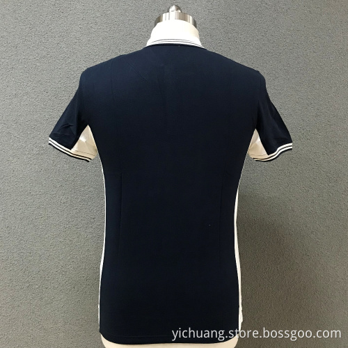 Men's cotton printed polo T-shirt